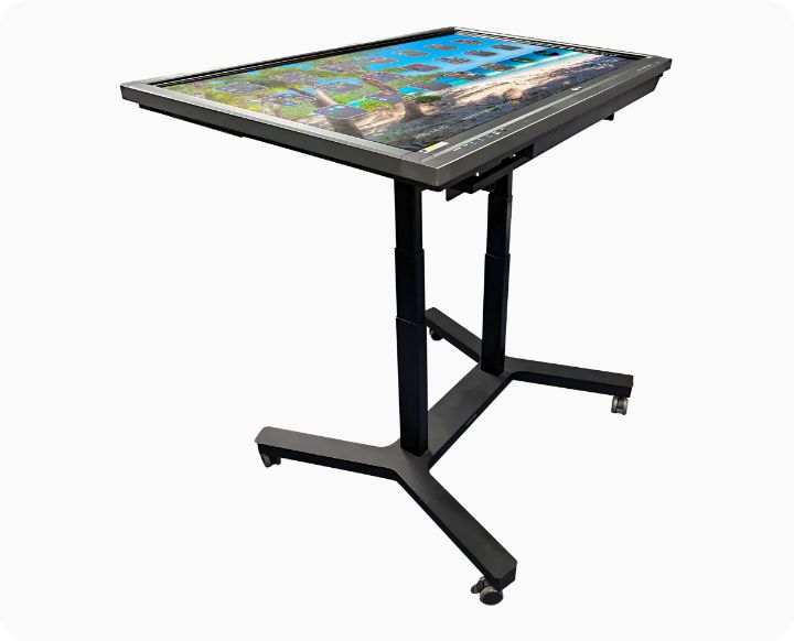 G-Touch display with stand set as table care solution
